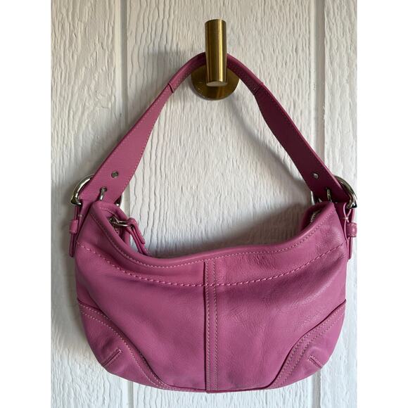 Rare Vintage Coach Hobo Leather 9541 Bubble Gum Purse / Bag Y2K - Picture 6 of 10